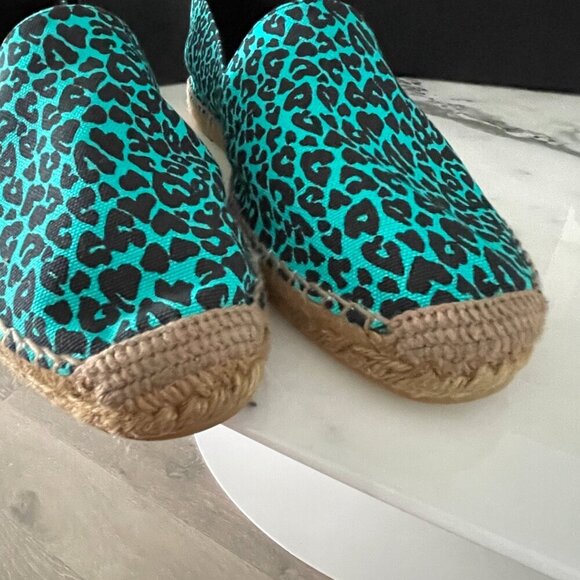 YSL Saint Laurent 605951 Men's Blue Fabric Olona Stampa Espadrille Shoes, 41, 44 - Picture 13 of 14